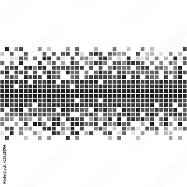 Obraz Fading greyscale pixel pattern