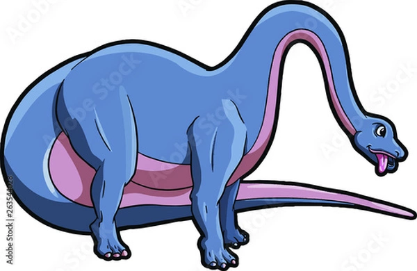 Fototapeta  Brontosaurus with hunger and thirst