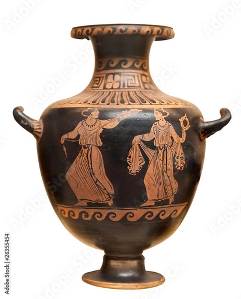 Obraz Starożytny grecki wazon na białym tle