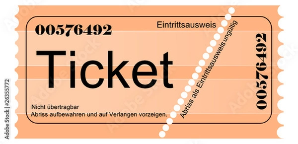 Obraz Ticket