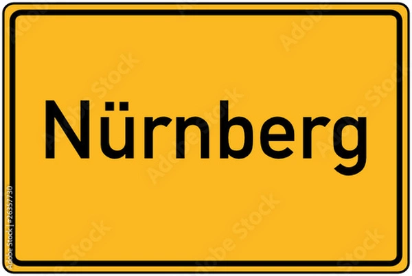 Obraz Ortstafel Nürnberg
