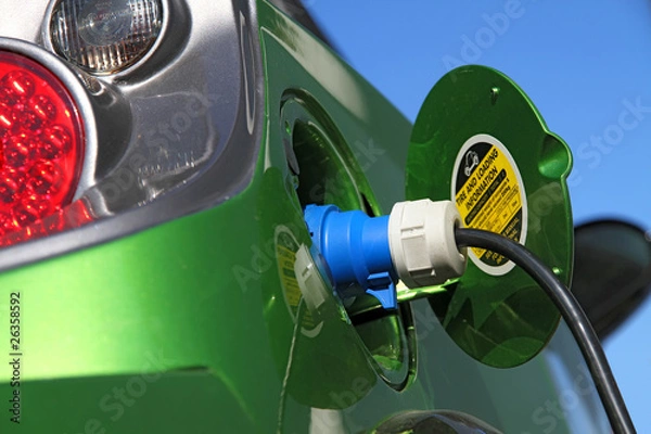 Obraz Elektroauto wird aufgeladen