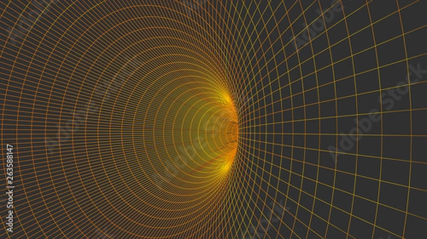 Obraz Abstract vector wireframe landscape. Abstract mesh background. Polygonal mountains. Vector illustration.