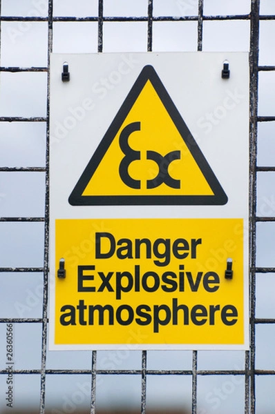 Obraz explosive warning sign