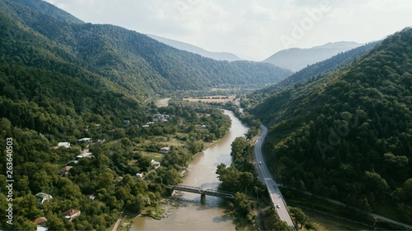 Obraz river in mountains