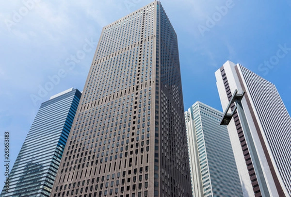 Fototapeta 新宿　高層ビルの風景