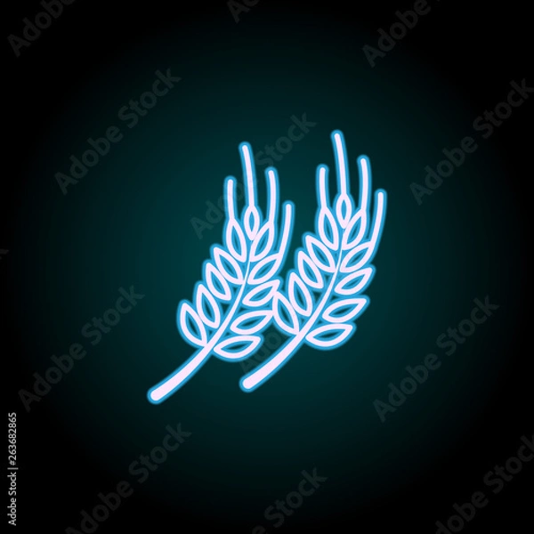 Obraz ear neon icon. Elements of Food set. Simple icon for websites, web design, mobile app, info graphics