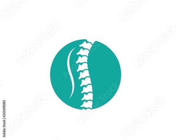 Fototapeta Spine diagnostics symbol logo template vector illustration