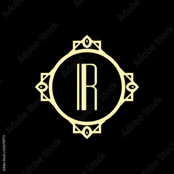 Obraz Art Deco modern monogram