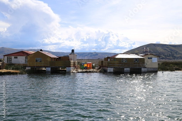 Fototapeta ウロス島　チチカカ湖　プーノ