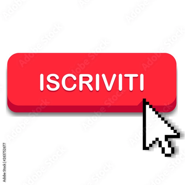 Obraz Icona iscriviti con cursore freccia