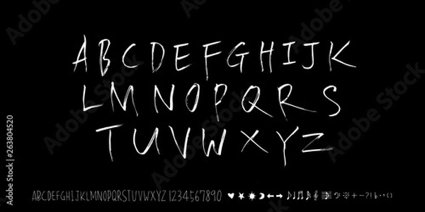 Fototapeta 벡터 문자 / 손으로 쓴 글씨체