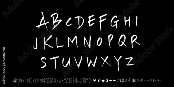 Fototapeta 벡터 문자 / 손으로 쓴 글씨체