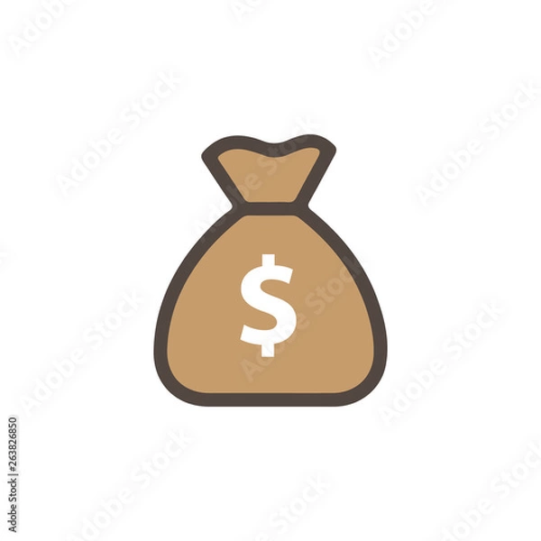Obraz money bag icon - Vector