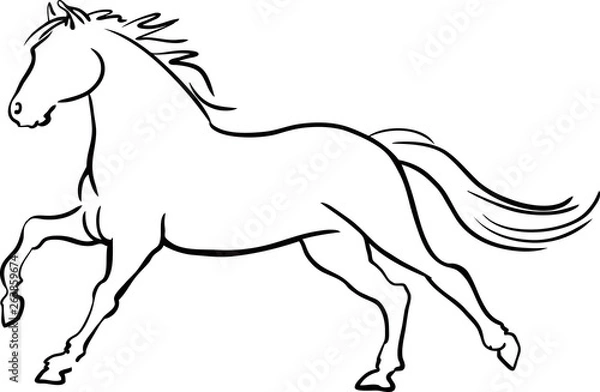 Obraz Horse Logo. Wild Animals. Vector illustration. Icon