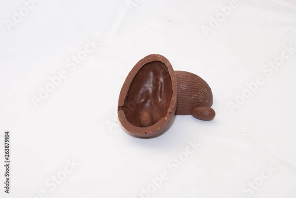 Fototapeta Opened chocolate easter egg