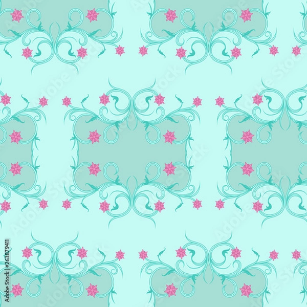 Fototapeta Seamless pattern of Victorian style