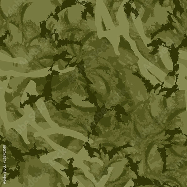 Fototapeta Forest camouflage of various shades of green colors