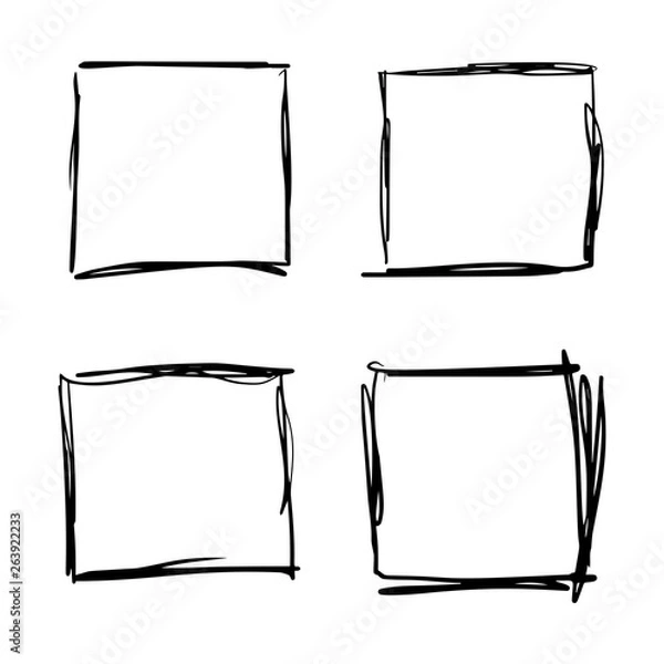 Obraz Square hand drawn set