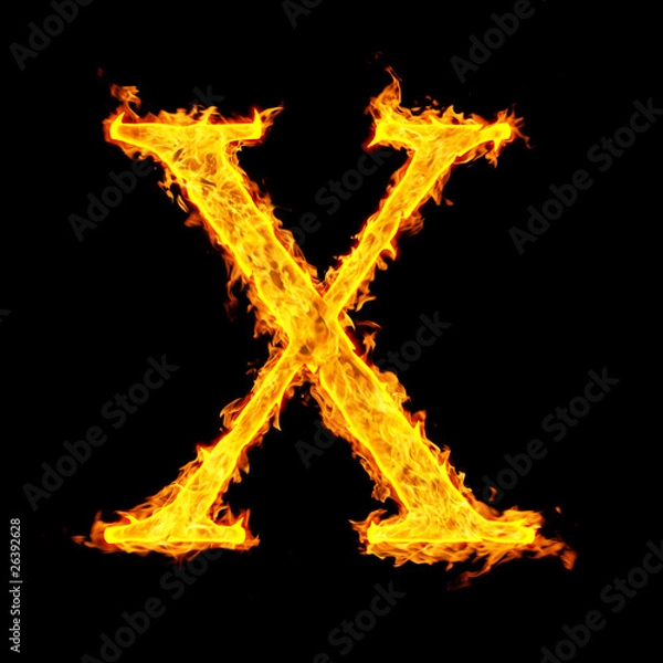 Fototapeta fire letter