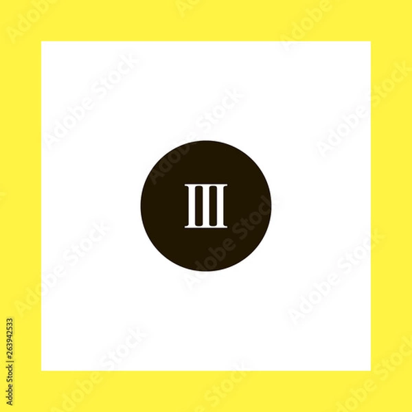 Fototapeta rome three vector icon. flat design