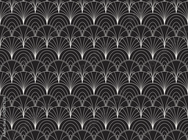 Fototapeta Vector abstract seamless pattern. Geometric classical background. Retro stylish texture.