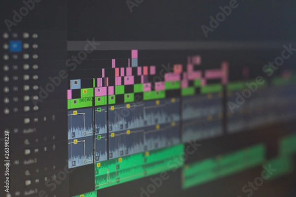 Obraz video editting timeline