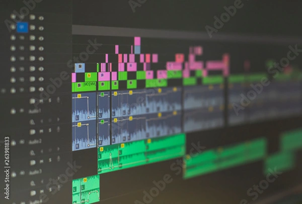Obraz video editting timeline