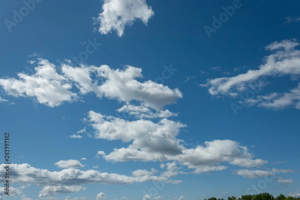 Obraz blue sky and white clouds