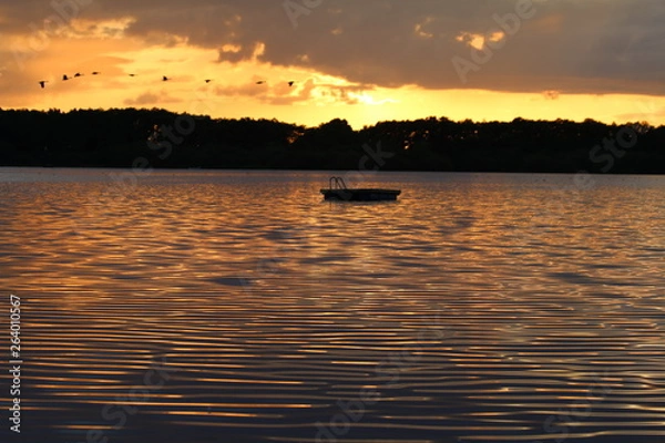 Obraz Abenddämmerung am See
