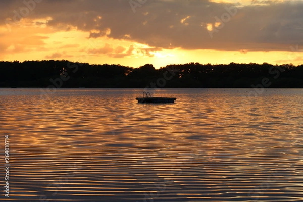 Obraz Abenddämmerung am See