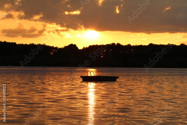 Obraz Abenddämmerung am See