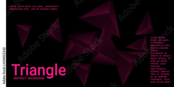 Obraz Triangular background. Abstract composition of 3d triangles.