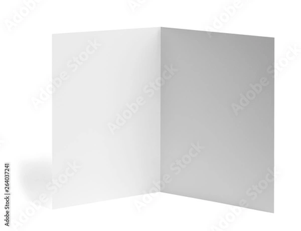 Fototapeta folded leaflet white blank paper template book