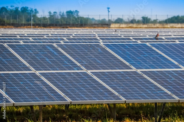 Obraz Solar panel generating electricity clean energy