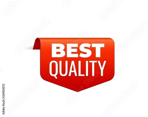 Fototapeta Red Vector Banner Ribbon on white background, top bookmark.