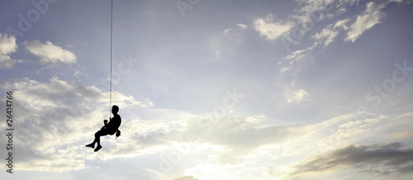 Obraz Hang by the rope.