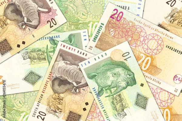 Obraz some south african rand banknotes