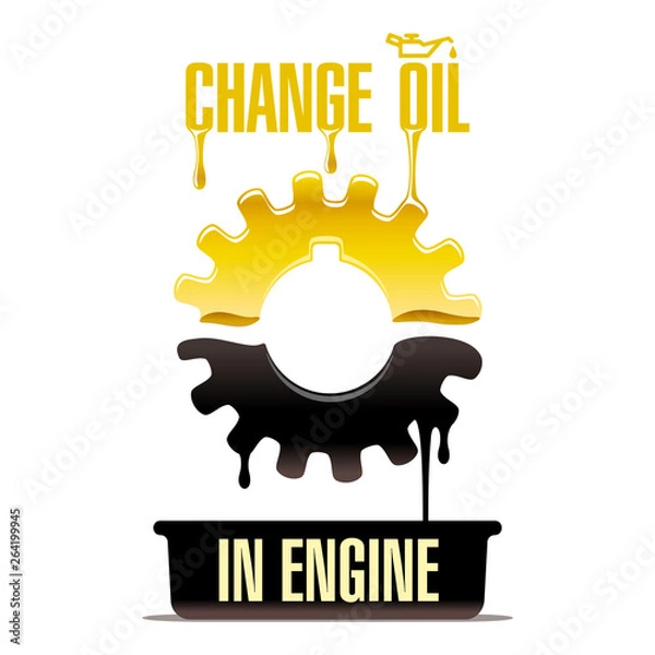 Fototapeta Change Oil in Engine