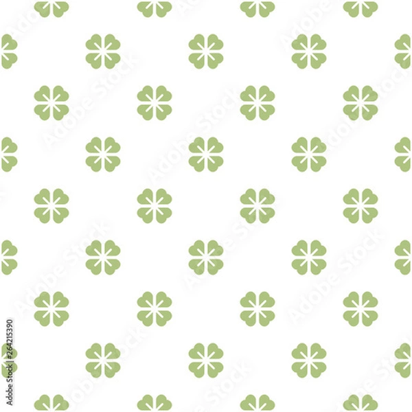 Obraz clover leaf seamless pattern background vector