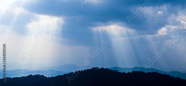 Fototapeta clouds over mountains