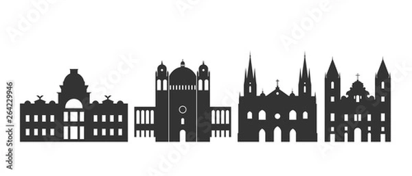 Fototapeta Salvador logo. Isolated Salvador   architecture on white background