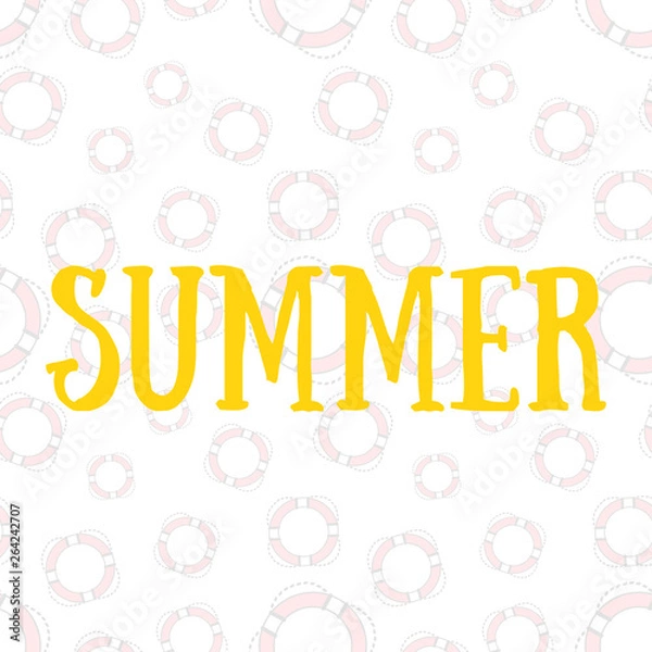 Fototapeta Lettering summer on background