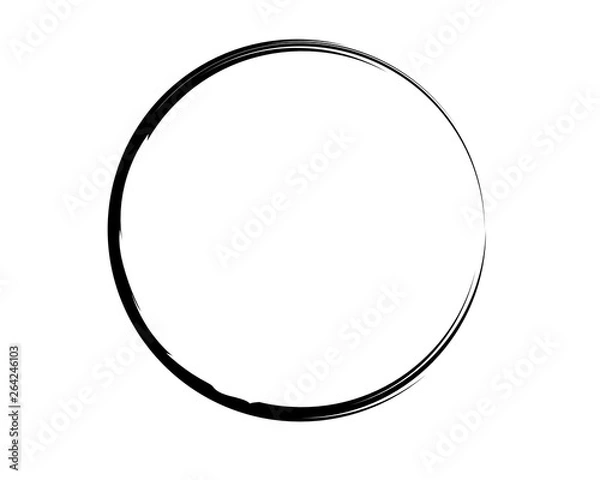 Fototapeta Grunge thin circle made for your design.Grunge black circle.Grunge oval frame.