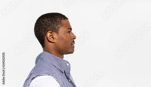 Obraz Young boy on white wall