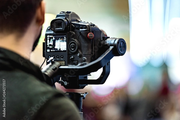 Fototapeta Video shooting with camera