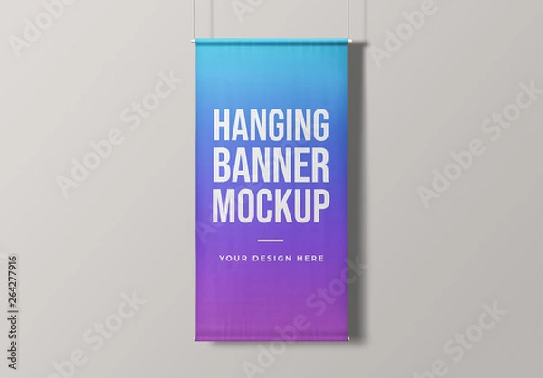 Obraz Hanging Vertical Banner Mockup