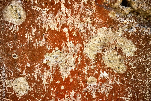 Fototapeta Background with old rusty lacquered sheet