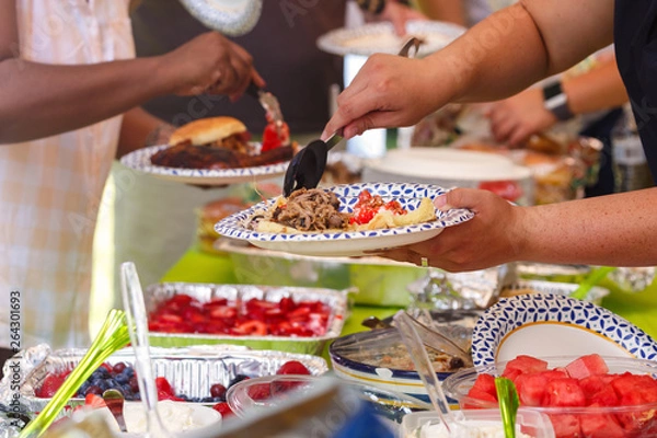 Fototapeta Summer Pot Luck Dinner
