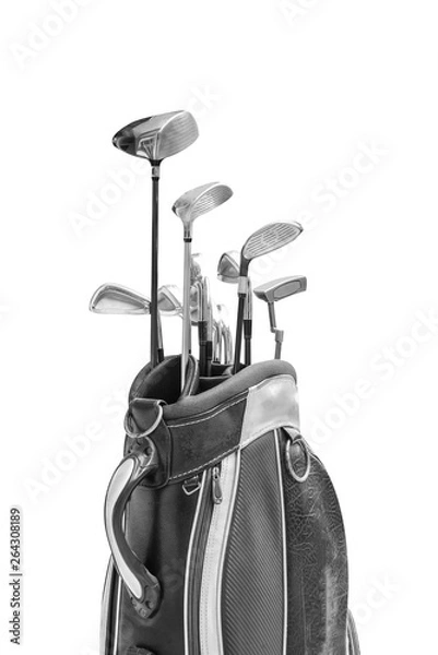 Obraz golf bag isolated on white background